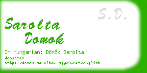 sarolta domok business card