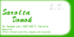 sarolta domok business card